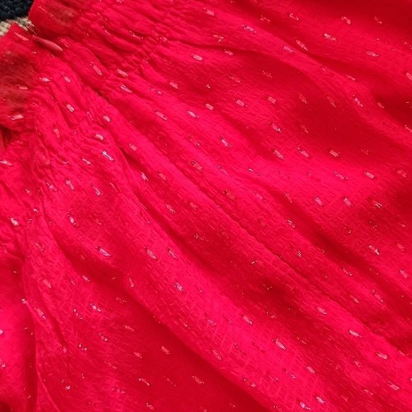 DKNY-Balloon Sleeve Belted  Chiffon Dress - Picture 7 of 7